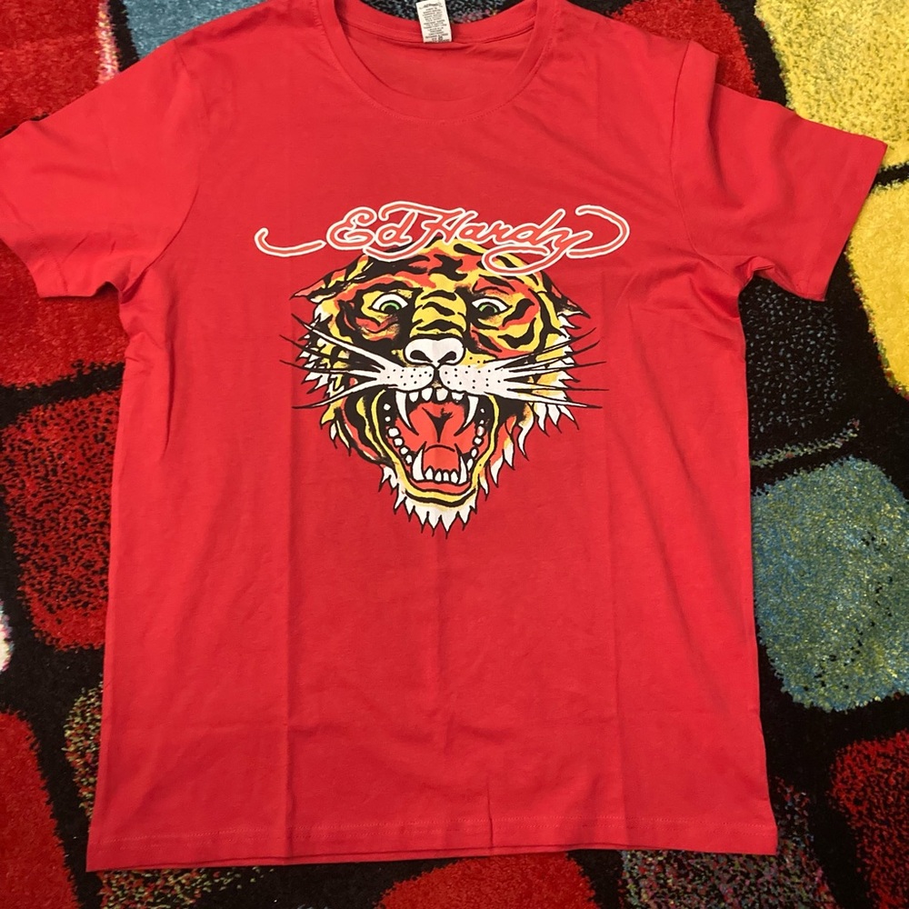 Ed Hardy Bold Red Tiger Kids Tee